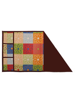 Kuber Industries Kuber Industries Multi Floral Print Fridge Cover With Side Pockets|Fridge Top Cover|Refrigerator Cover|Washable Cotton Material|6 Utility Pockets (Multi)  - Image 4