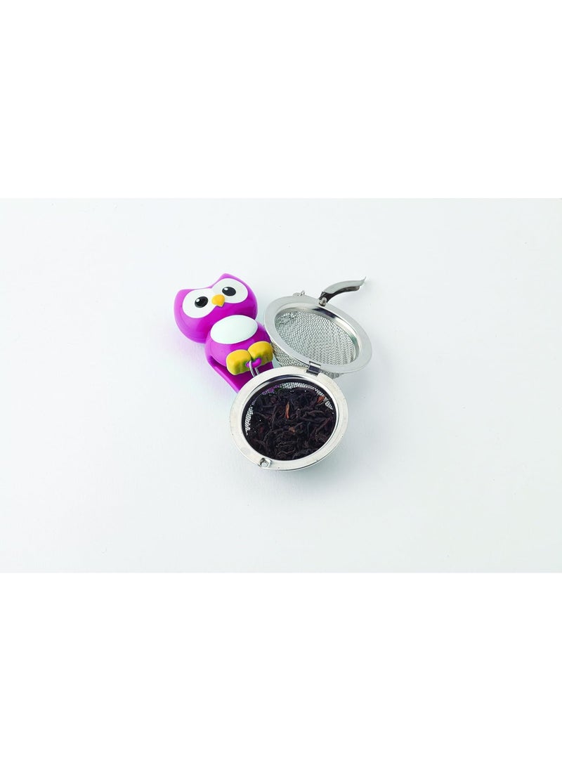 joie - Joie MSC International 11120 MSC Hoot Owl Cup Mesh Ball Loose Leaf Tea Infuser-Random Color, Assorted - Image 1