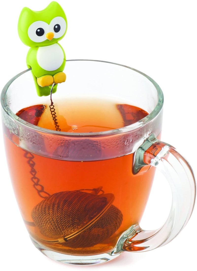 joie - Joie MSC International 11120 MSC Hoot Owl Cup Mesh Ball Loose Leaf Tea Infuser-Random Color, Assorted - Image 1