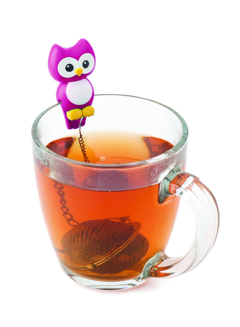 Joie MSC International 11120 MSC Hoot Owl Cup Mesh Ball Loose Leaf Tea Infuser-Random Color, Assorted - Image 1