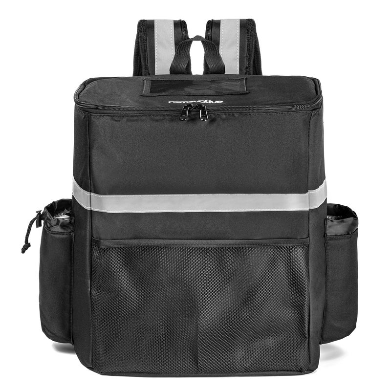 Homevative Thermal Insulated Food Delivery Backpack w/Cup Holders, Pocket and Receipt Window, Reusable Cooler Bag for Food & Drink Delivery - Image 3