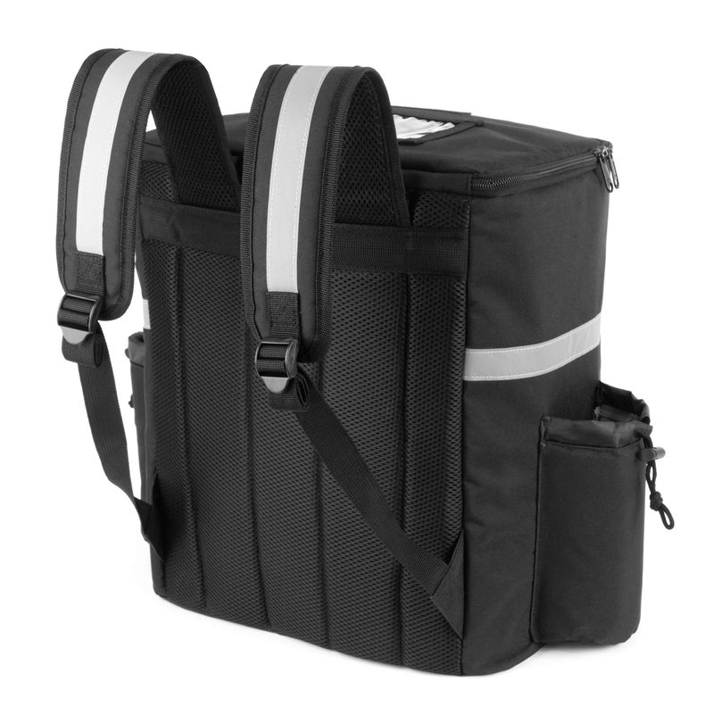Homevative Thermal Insulated Food Delivery Backpack w/Cup Holders, Pocket and Receipt Window, Reusable Cooler Bag for Food & Drink Delivery - Image 2