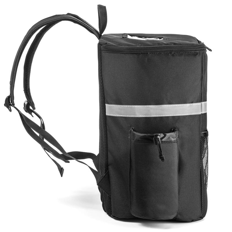 Homevative Thermal Insulated Food Delivery Backpack w/Cup Holders, Pocket and Receipt Window, Reusable Cooler Bag for Food & Drink Delivery - Image 4