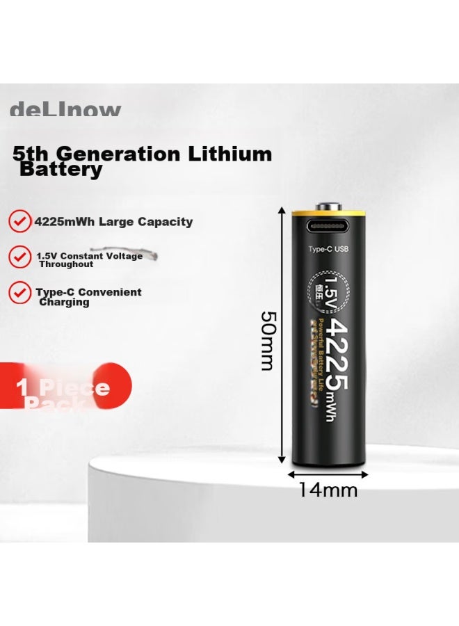 Delipow Usb Rechargeable Battery, Aa Lithium Battery, 4070mah Large Capacity, 1.5v Constant Voltage, With Type-c Fast Charging Cable, Suitable For Electronic Locks/mice/game Controllers, Heiwu Kong - Image 5