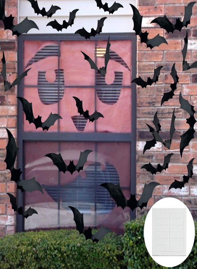 Tayfremn 5pack Halloween Decorations Tablecloth Runner Black Lace Round Spider Cobweb Table Cover Fireplace Mantel Scarf Spiderweb Fireplace Scarf Spider Lampshade with 36pcs Scary 3D Bat for Halloween Party - Image 4