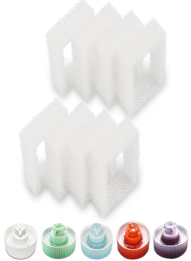 Wonder Creature Cat Water Fountain Filter, 8-pack Replacement Pre-Filter Sponges for Aurora, Cupcake, and 360° Stainless Steel Pet Fountain, Ceramic Dog Water Dispenser Filters - Image 1