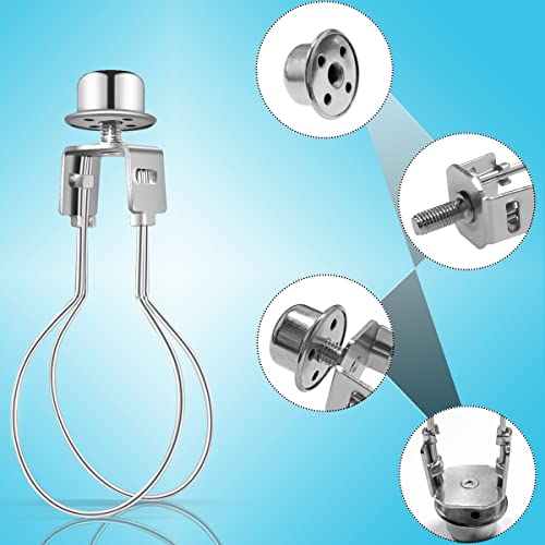 yuntop Clip on Lampshade Adapter, Lamp Shade Light Bulb Clip Adapter includes Finial, Lamp Shade Holder for Clip On Light Bulbs(1Pcs, Silver) - Image 3