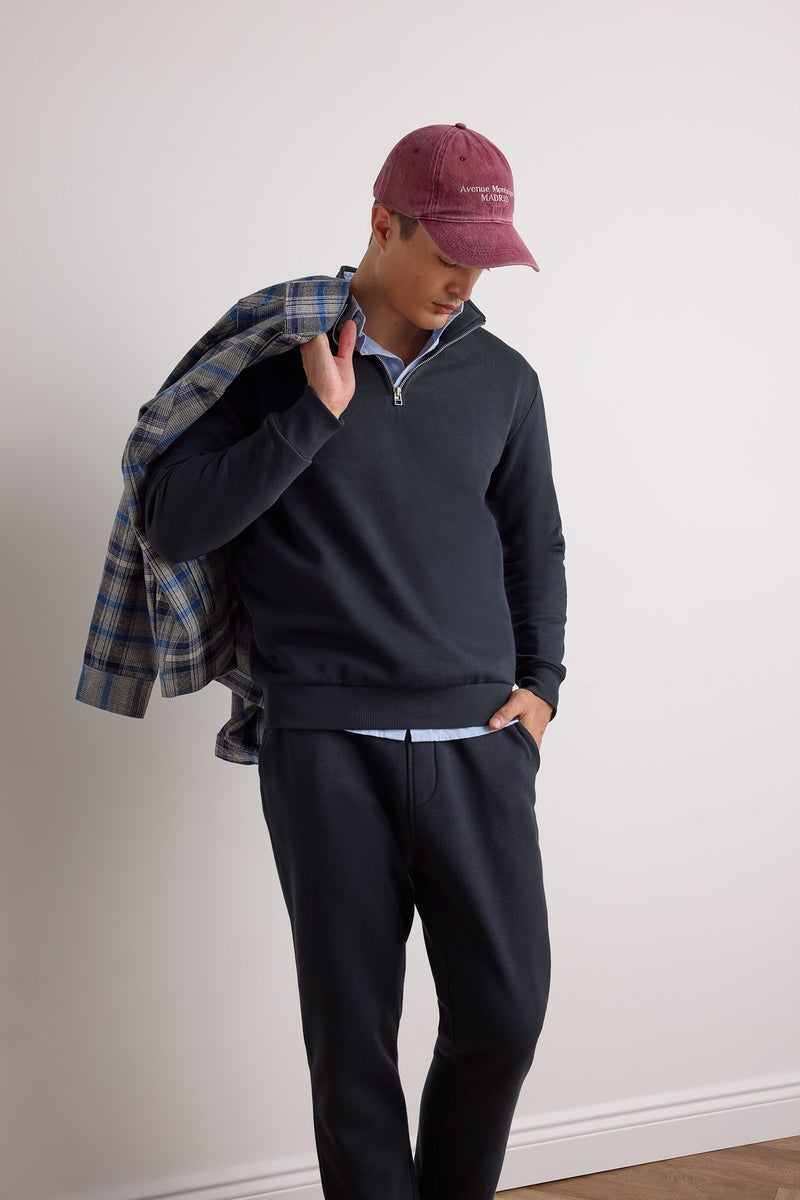 DeFacto Blue Man Regular Fit Sweatshirt Casual - Image 1