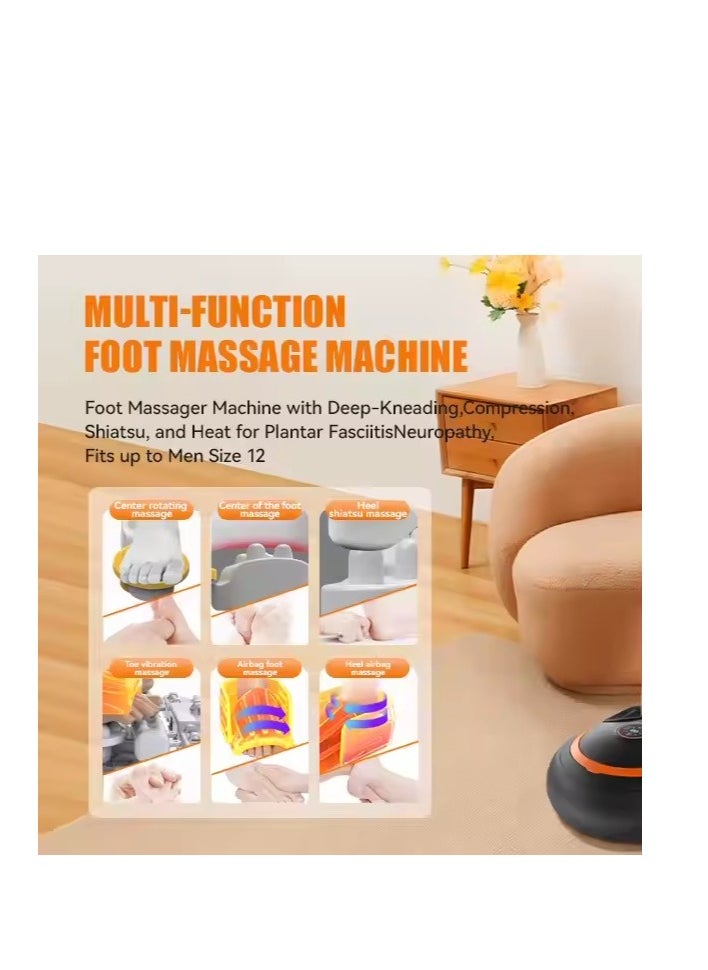 Relax Smart - Foot Massager Electric Deep Tissue Foot Massager Air Compression Heat - Blood Circulation Legs Plantar Fasciitis Pain Relief Sock Filler - Image 1