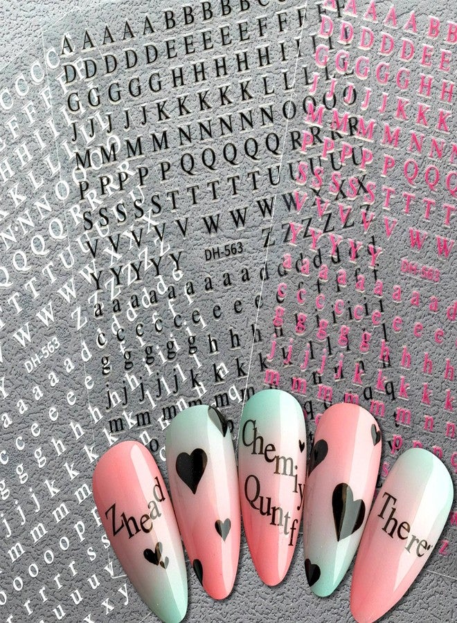 Snmzlc 10 Sheets Nail Art Stickers,Small Laser Letters Nail Decals for Nails Design,3D Self Adhesive Supplies,Design Decoration Accessories for Women and GirlsUS352 - Image 3
