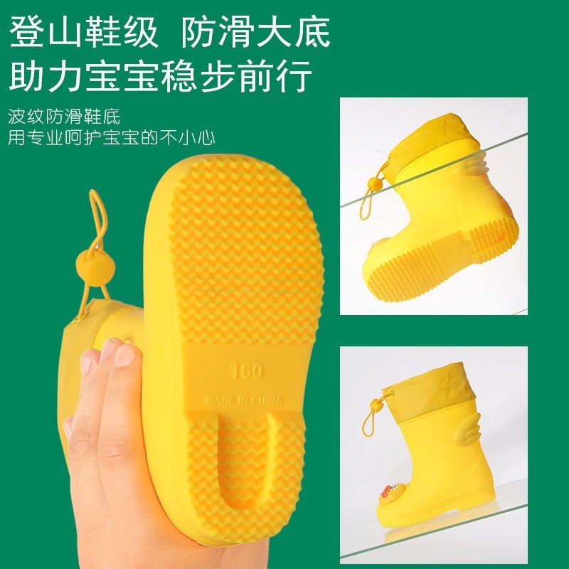 Children'S Rubber Boots Non-Slip Waterproof Shoes Girls Baby Rain Boots Boys And Girls Kindergarten Special Baby Rain Boots - Image 3