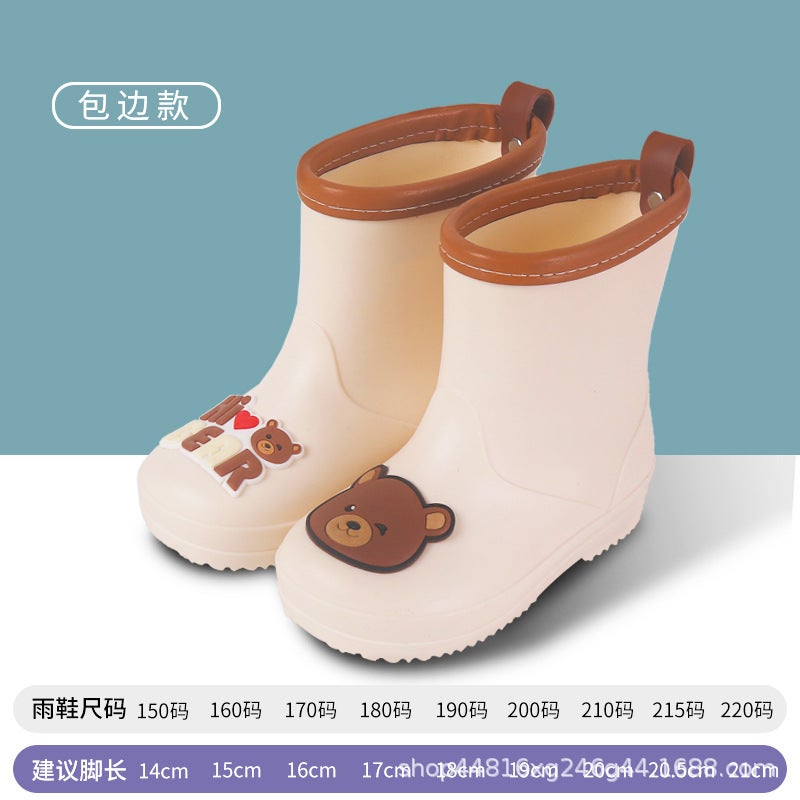 Children'S Rubber Boots Non-Slip Waterproof Shoes Girls Baby Rain Boots Boys And Girls Kindergarten Special Baby Rain Boots - Image 1