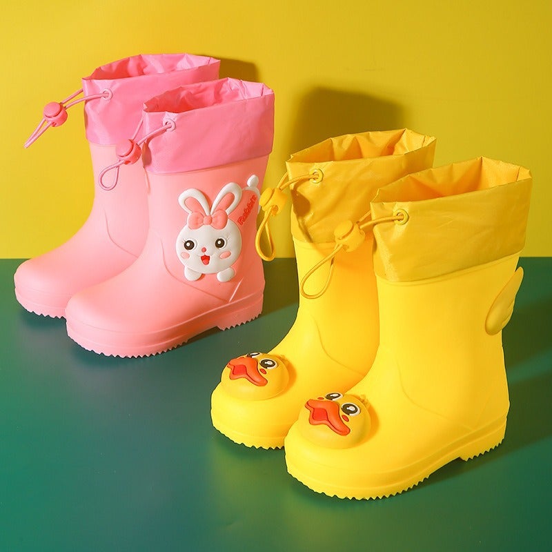 Children'S Rubber Boots Non-Slip Waterproof Shoes Girls Baby Rain Boots Boys And Girls Kindergarten Special Baby Rain Boots - Image 5