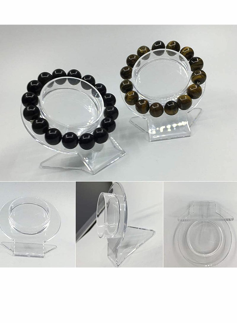 SYOSI Clear Acrylic Bracelet Displays Stands Bracelet Display Stand Holder Bracelet Stand Transparent Shelf Shelves Acrylic Jewelry Holder Showcase Shelf Clear Jewelry Organizer Rack, 10 Pack - Image 3