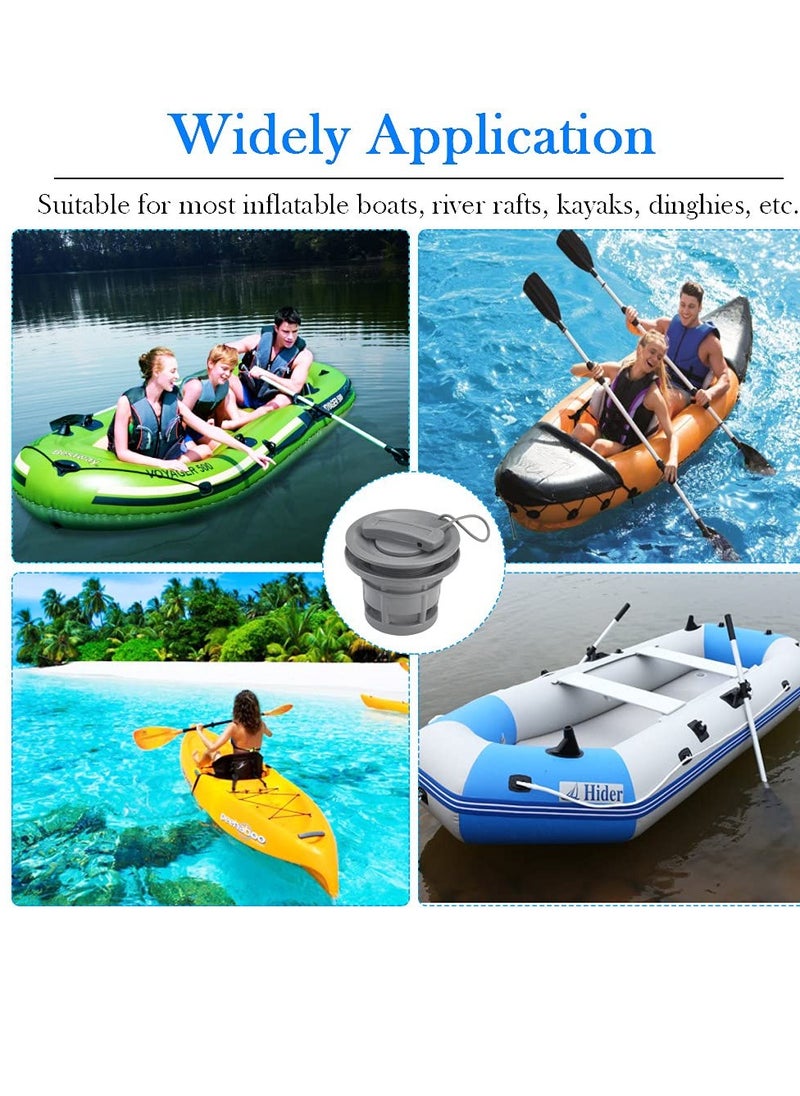 Excefore - Inflatable Boat Air Valve, Kayak 8 Teeth Air  Valve PVC Boat Valve Air Gas Valve Cap Replacement Inflatable Valve Replacement , Kayak Air Valve Adapter, Suitable  for Inflatable Boat Dinghy Kayak Cano - Image 1