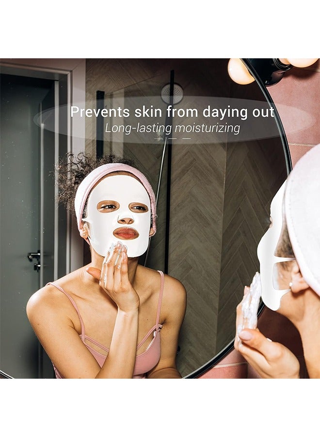 MAANGE 4 Pcs Silicone Facial Mask, Reusable 3D Face Mask Cover, Prevent Evaporation Masks Face Care Tool (Black, White, Blue, Pink) - Image 4