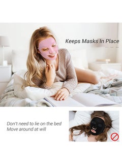 MAANGE 4 Pcs Silicone Facial Mask, Reusable 3D Face Mask Cover, Prevent Evaporation Masks Face Care Tool (Black, White, Blue, Pink)  - Image 3
