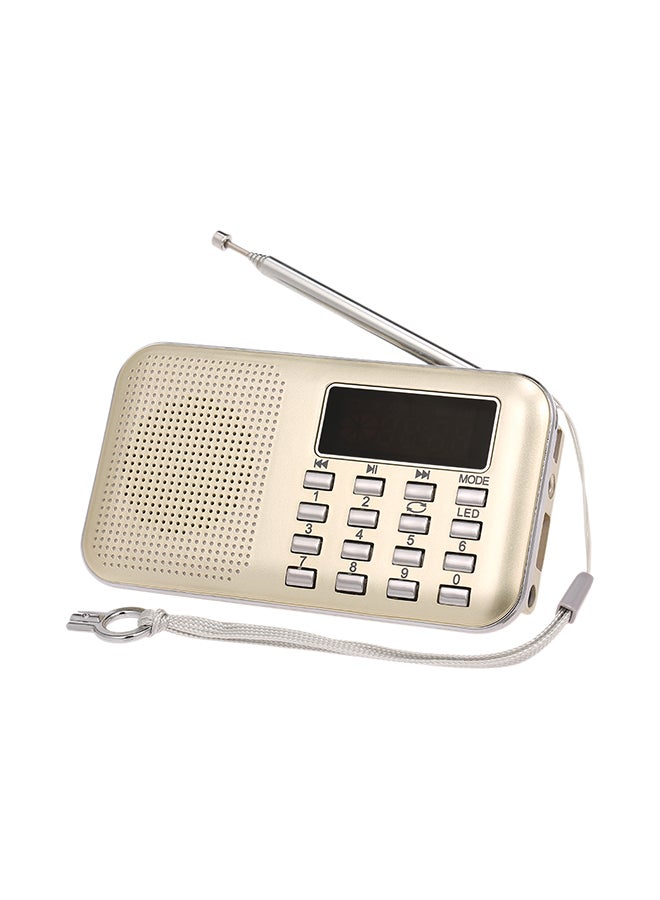 Mini FM Digital Radio V429 Gold - Image 1