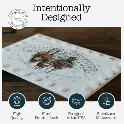 Thymeless Designs Rub on Transfers for Crafts and Furniture | 3 Design Sheets 6”x 12” | Home Decor Transfers | Furniture and Craft Decals | by Thymeless Designs (Succulent Garden) - Image 3