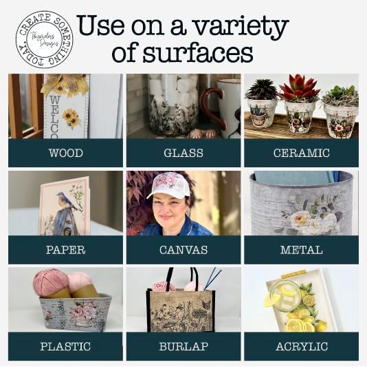 Thymeless Designs Rub on Transfers for Crafts and Furniture | 3 Design Sheets 6”x 12” | Home Decor Transfers | Furniture and Craft Decals | by Thymeless Designs (Succulent Garden) - Image 4
