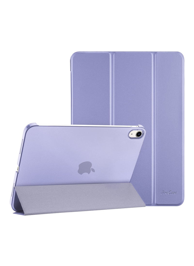 Procases - iPad 10th Generation Case  10.9 Inch Slim Stand Hard Shell Back Protective Smart Cover Lightpurple - Image 1