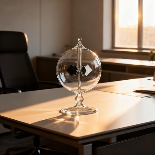 DORAMI Clear Solar Power Crookes Radiometer Sun Light Energy Glass Windmill Spinning Vanes - Image 5