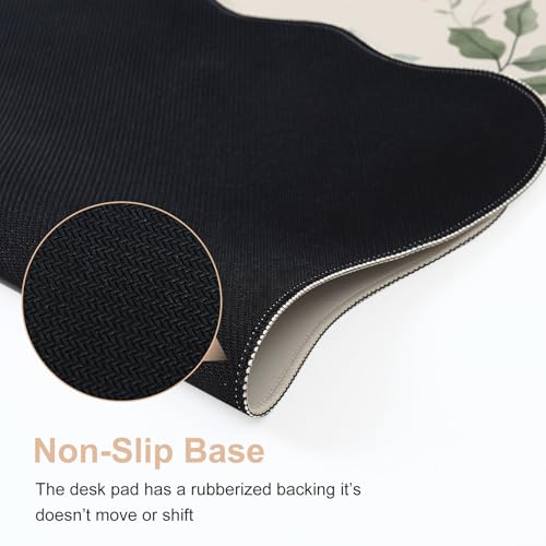 iCasso XXL Large Mouse Pad for Desk, Anti-Slip Big Mousepad with Stitched Edges, Keyboard Pad Mouse Mat for Computer (Beige) - Image 4