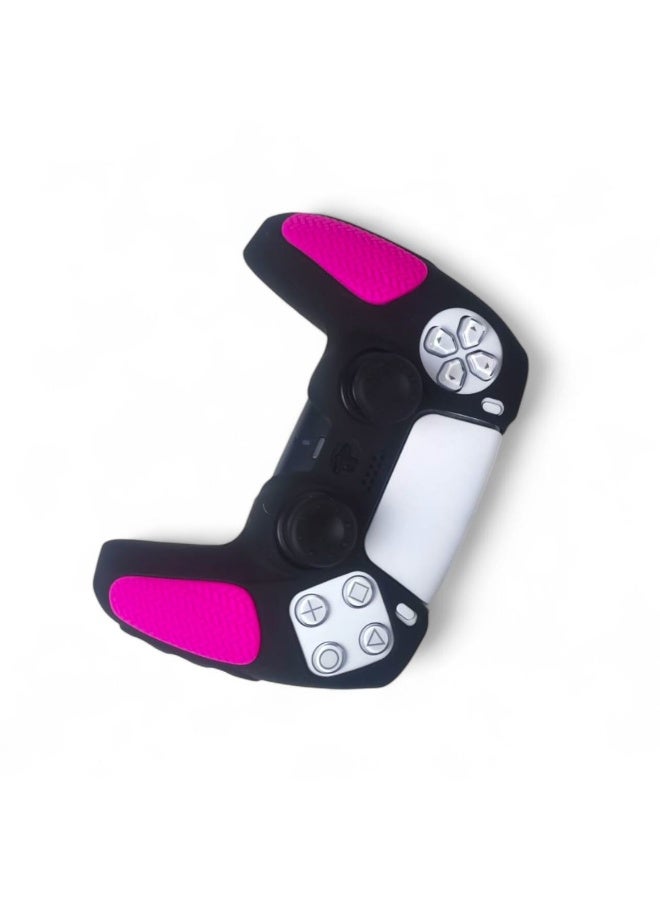 Silicone Cover for PS5 Controller with Pink Anti-Slip Grips – Stylish & Protective Design  - Image 3