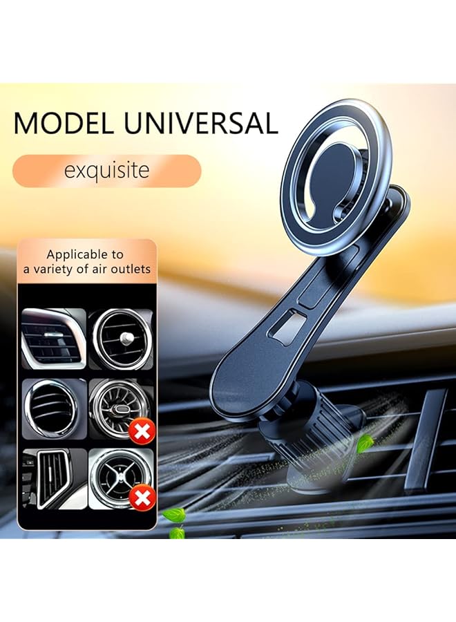 KASTWAVE For Magsafe Car Mount 2022 Upgrade 360° Rotation Magnetic Phone Holder For Car Compatible With Iphone 12 13 14 Pro Max And All Smartphones Black - Image 3