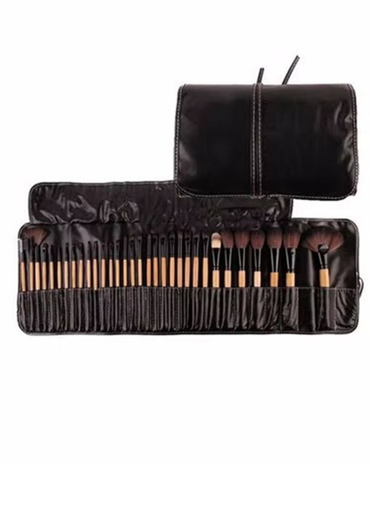 32 Pcs Makeup Brushes Set Essential Cosmetics With Bag Face Eye Shadow Foundation Blush Lip Powder Liquid Cream Blending Brush