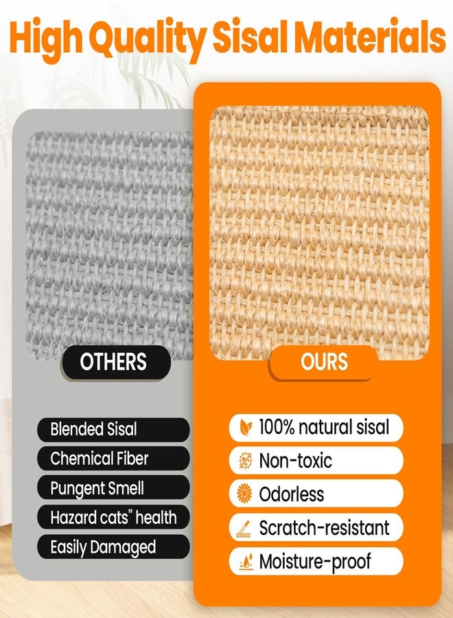 KEDAO Sisal Cat Scratcher Bed Scratching Posts for Indoor Cats Hammock Adults Kitty Curls Cat Scratcher Wooden Cats Furniture Scratching Pad - Image 4