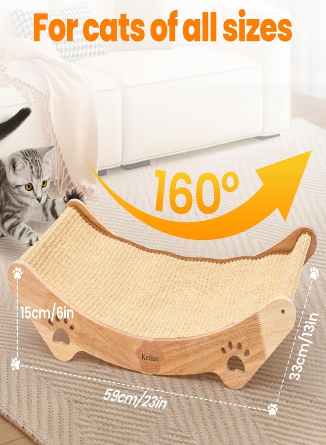 KEDAO Sisal Cat Scratcher Bed Scratching Posts for Indoor Cats Hammock Adults Kitty Curls Cat Scratcher Wooden Cats Furniture Scratching Pad - Image 2