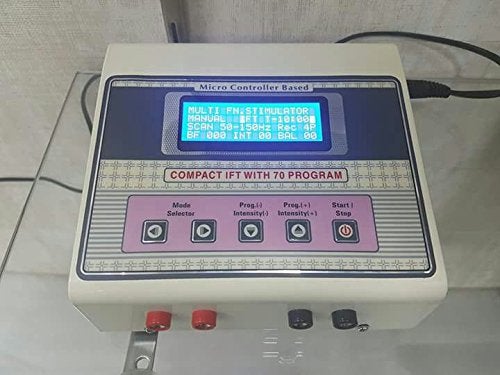 PHYSIOTREX® Physio Solutions White Electro Therapy IFT Machine for Physiotherapy with 70 Program Mini Computerized Compact LCD - Image 1