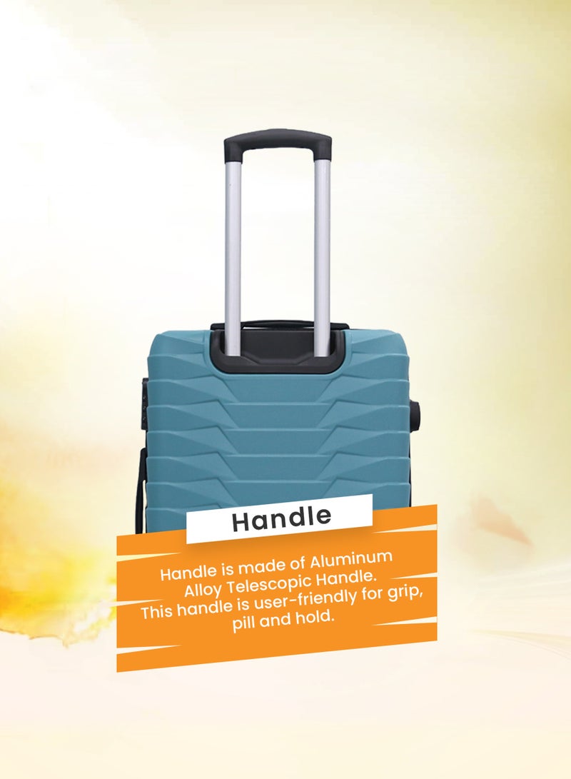 ستار لايف مجموعة حقائب سفر بعجلات من الجانب الصلب ABS مكونة من 3 قطع بعجلات دوارة مع قفل أرقام - Image 4