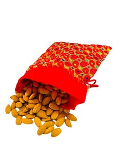Krisah Krisah 23 X 18 cm Women Red Brocade Self Design Silk Brocade Gift Potli Bags for Gifting Pack of 30  - Image 4