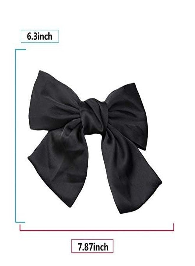 CHIROGRAPHY 1 Pcs Luxurious Hair Bows and Barettes Accessories - Bowknot French Clips for Women and Girls in Black - Image 5