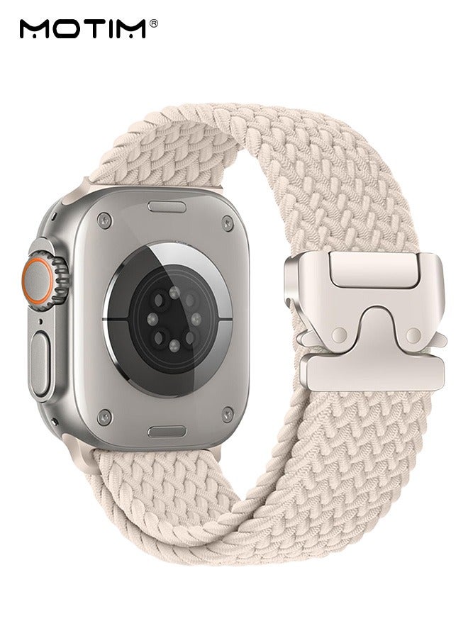Nylon Woven Loop Band for Apple Watch 42/44/45/46/49mm, Sport Replacement Strap Wristband Compatible with Apple Watch Ultra 1/2 iWatch SE Series 10/9/8/7/6/5/4/3/2/1/SE