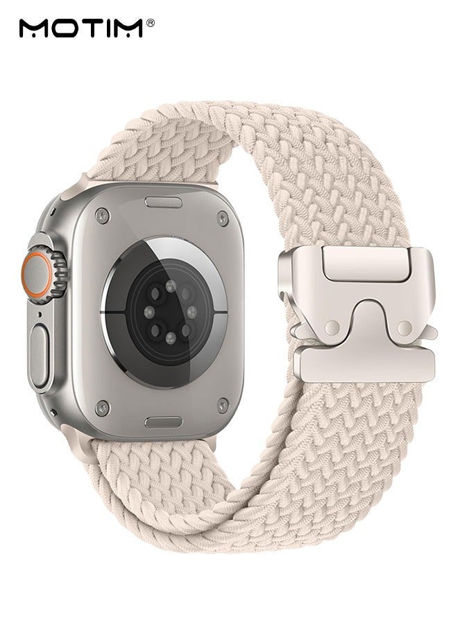 Motim Nylon Woven Loop Band for Apple Watch 42/44/45/46/49mm, Sport Replacement Strap Wristband Compatible with Apple Watch Ultra 1/2 iWatch SE Series 11/10/9/8/7/6/5/4/3/2/1/SE - Image 1