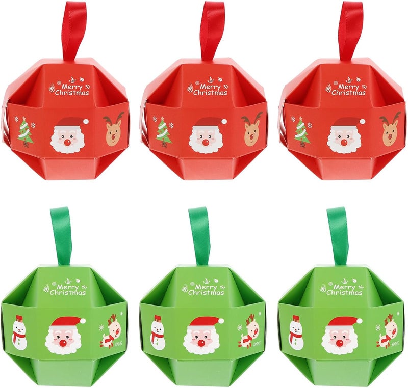 HOOWIFFY Christmas Candy Box 20pcs Paper Candy Boxes with Red Design for Holiday Party Favors and Seasonal Treat Storage - Image 1