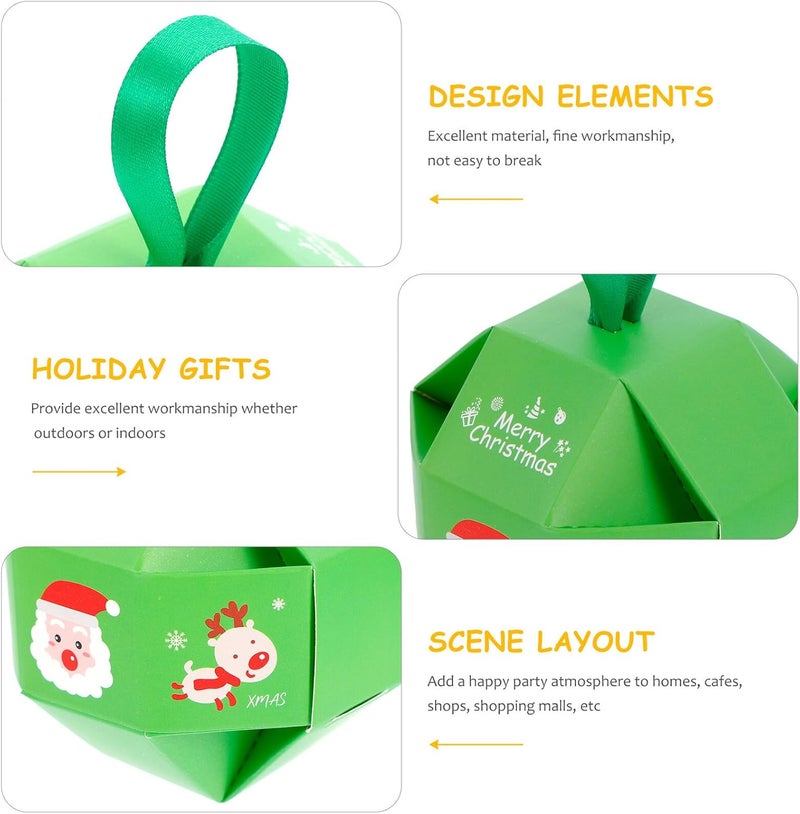 HOOWIFFY Christmas Candy Box 20pcs Paper Candy Boxes with Red Design for Holiday Party Favors and Seasonal Treat Storage - Image 3