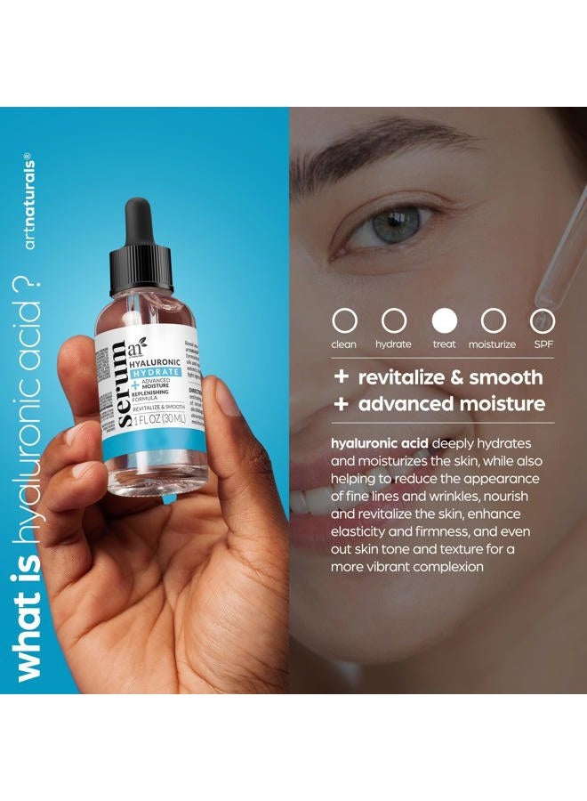artnaturals سيروم حمض الهيالورونيك من آرت ناتشورالز - سيروم وجه مضاد للشيخوخة، مرطب طبيعي مع سيروم فيتامين C وفيتامين E - للعناية بالبشرة - يقلل من التجاعيد والبقع الداكنة (1 أونصة سائلة (عبوة من 1)) - Image 2