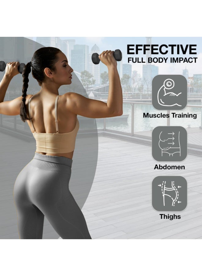 SportQ ®Hexagonal Vinyl Dumbbell Pair (2 Pieces) - Anti-slip, Rust-Proof Neoprene Coated Hand Weights for Strength Training and Muscle Toning - Suitable for Women, Men, Home, and Gym - Image 4