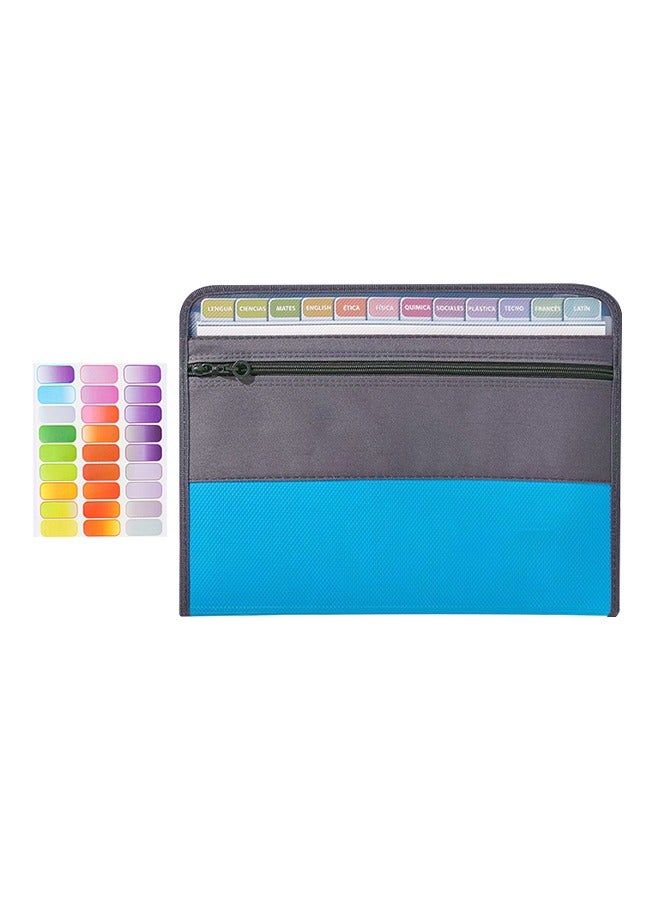 Multi-Purpose File Folders, Zippered Document Folders with 13 Layers of Storage, Suitable for Storing Contracts, Reports, Invoices, Certificates - Image 1