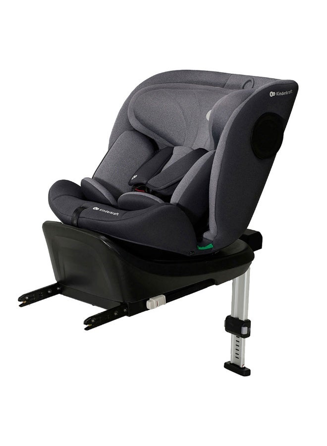 Kinderkraft I-360 i-Size 360° Rotating Convertible Car Seat - Birth to 12 Years - 0-36 kg (40-150 cm) with ISOFIX - Grey - Image 1