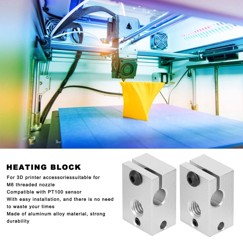 10Pcs Aluminum Heating Block PT100 Sensor for V6 3D Printer Heater Nozzle Accessories - Image 5