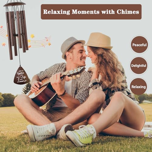 Soopau Wedding Gifts for Couples, 32" Bronze Wind Chimes Gift for Wedding Engagement Newly Wed, Bridal Shower Gift for Bride, Mr and Mrs Gifts - Image 3