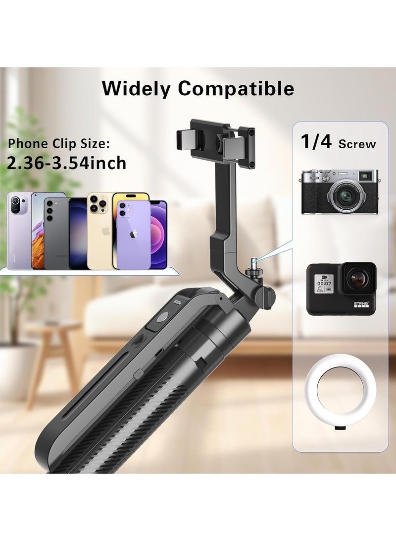 C12 Auto Face Tracking Tripod – 360° Motion Sensor Phone Tripod Stand, 71" Extendable Selfie Stick with Smart Tracking for iPhone & Android  - Image 5