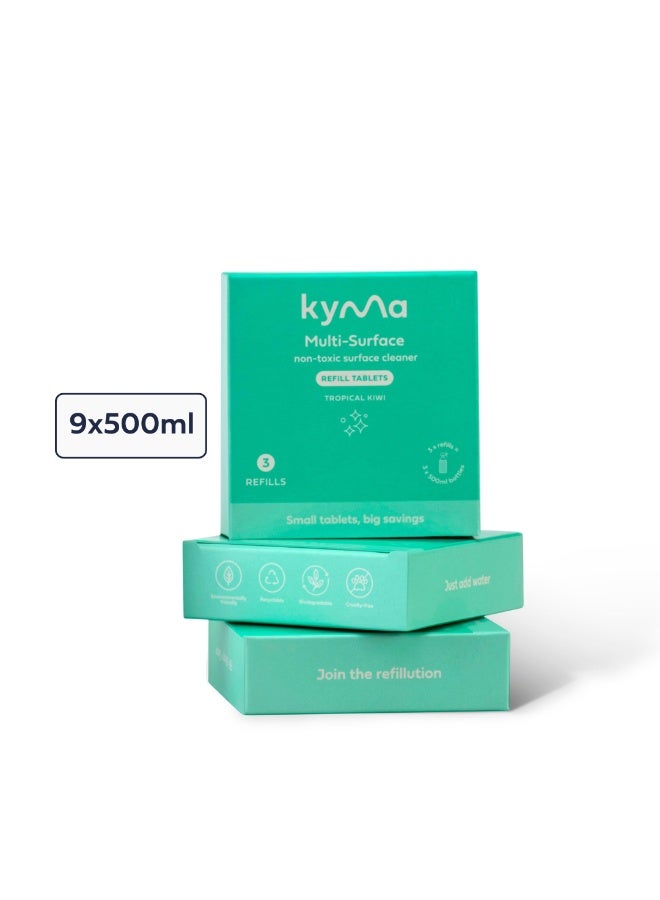 kyma Multi-Surface Cleaner Refill Bundle, 3 Refill Boxes of Multi-surface Cleaner, 4.5L (Makes 9x 500ml bottle of Multi-surface Cleaner), Non-Toxic, Eco Friendly, Powerful, Removes Grease & Dirt - Image 2