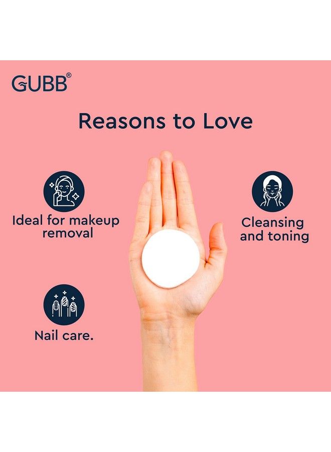 GUBB وسادات قطن غير منسوجة لتنظيف الوجه وإزالة المكياج للنساء والرجال (عبوة من 2 تحتوي على 80 وسادة لكل منها) - Image 5