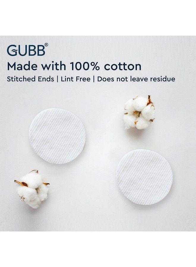 GUBB وسادات قطن غير منسوجة لتنظيف الوجه وإزالة المكياج للنساء والرجال (عبوة من 2 تحتوي على 80 وسادة لكل منها) - Image 3